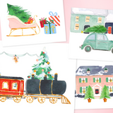 Winter Holiday Digital Art Prints Bundle