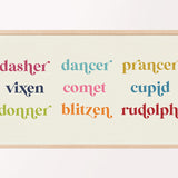 Colorful Reindeer Digital TV Art | Colorful Holiday Frame TV Art