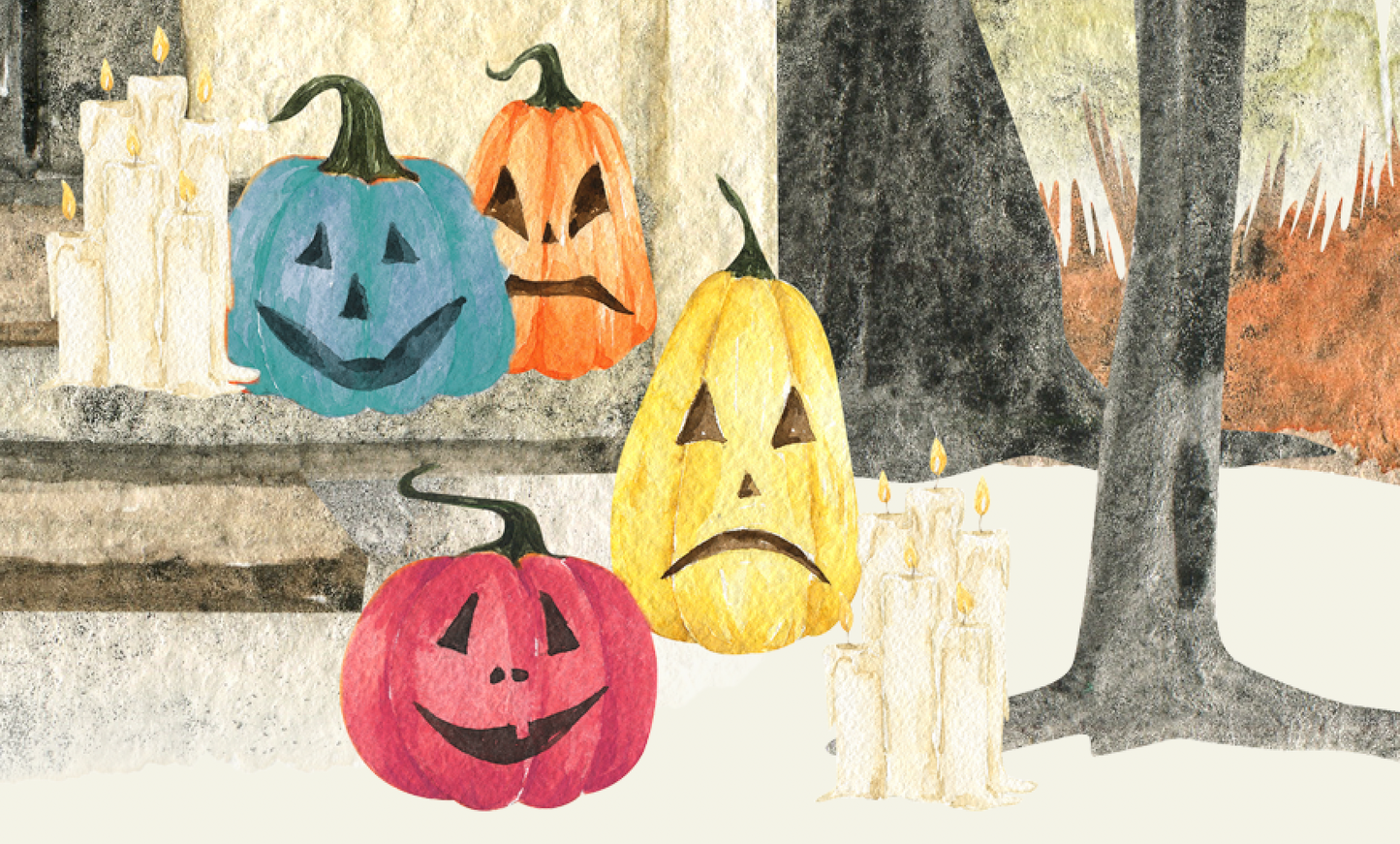 Colorful Halloween Digital TV Art