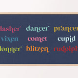 Colorful Reindeer Digital TV Art | Colorful Holiday Frame TV Art