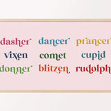 Colorful Reindeer Digital TV Art | Colorful Holiday Frame TV Art