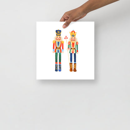 Nutcracker Soldiers Watercolor Art Print