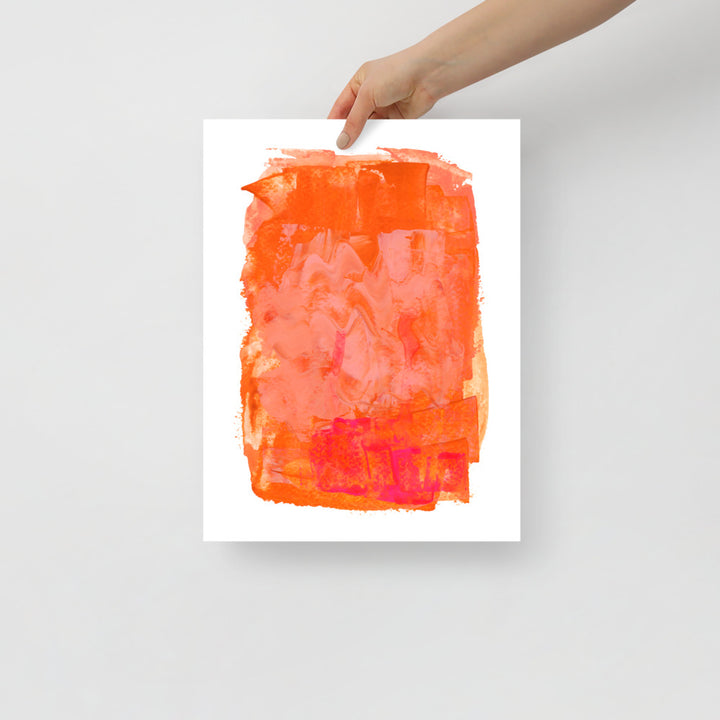 Orange Abstract Watercolor Art Print