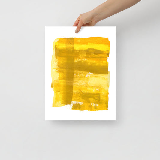 Yellow Watercolor Abstract Art Print