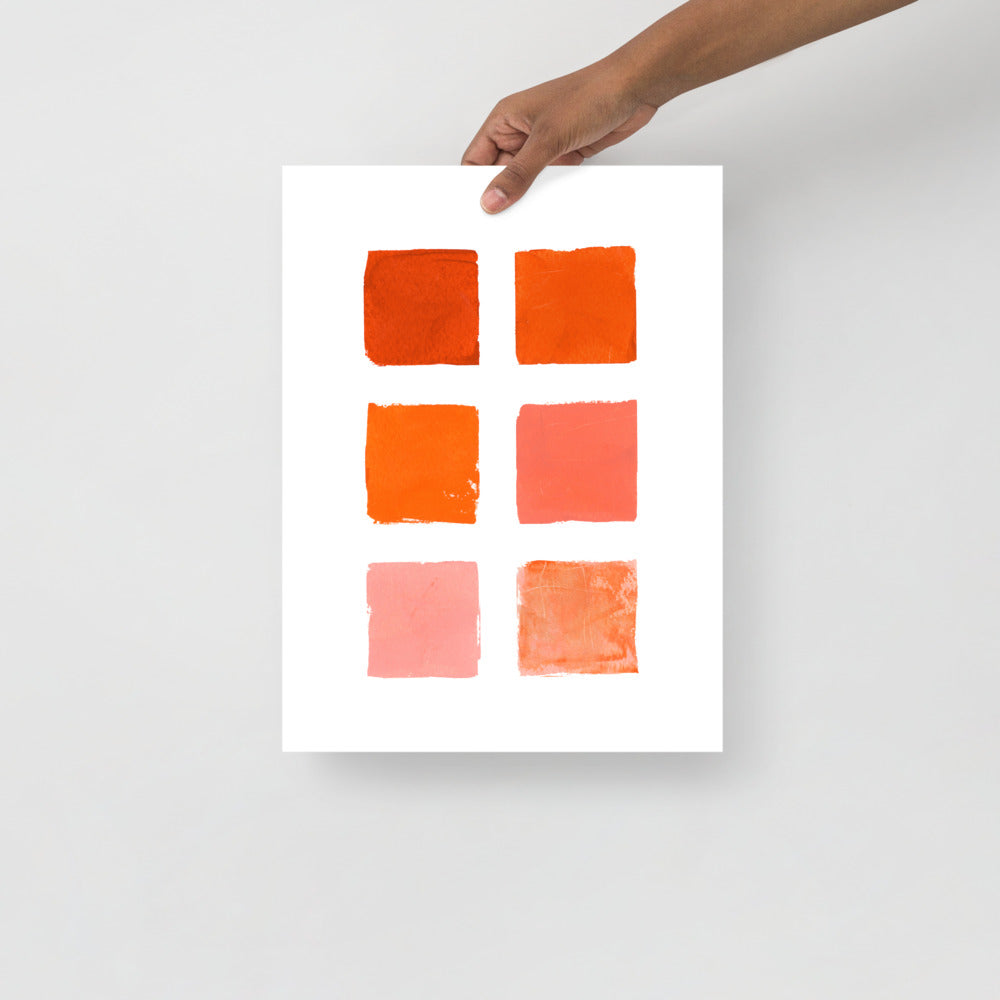 Orange Color Palette Art Print