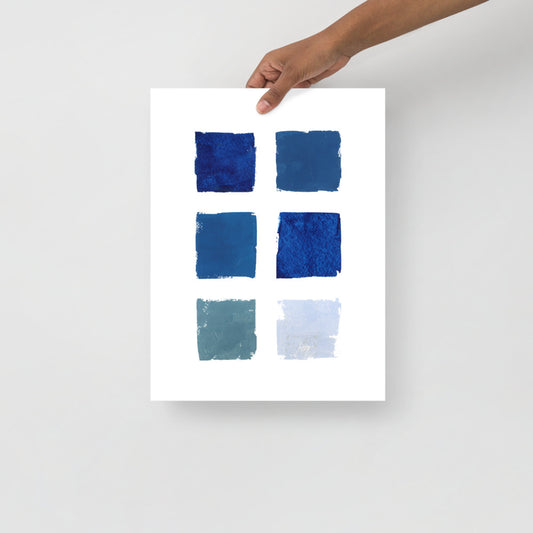Blue Color Palette Art Print