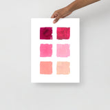 Pink Color Palette Art Print