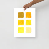 Yellow Color Palette Art Print