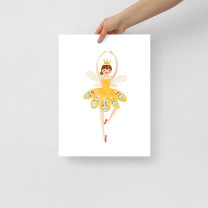 The Nutcracker Sugar Plum Fairy Watercolor Art Print