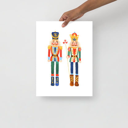 Nutcracker Soldiers Watercolor Art Print