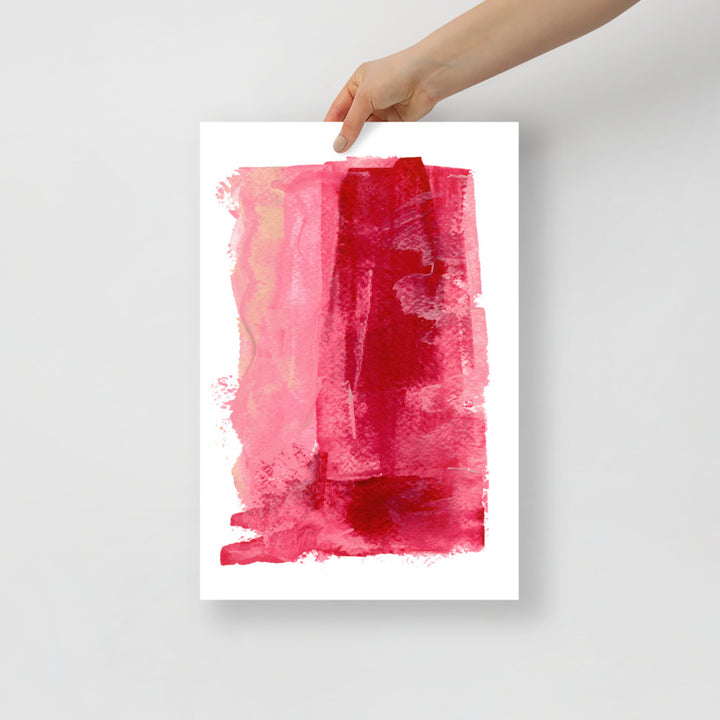 Pink & Red Abstract Art
