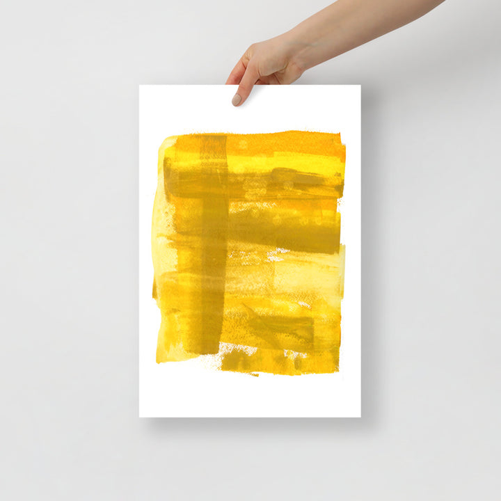 Yellow Watercolor Abstract Art Print