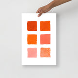 Orange Color Palette Art Print