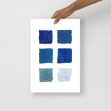 Blue Color Palette Art Print