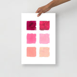 Pink Color Palette Art Print