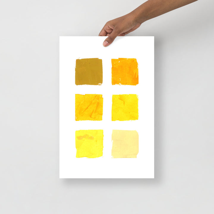 Yellow Color Palette Art Print