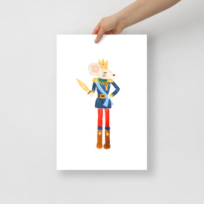 The Nutcracker Mouse King Watercolor Art Print