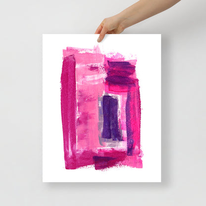 Pink and Purple Watercolor Abstract Art Print