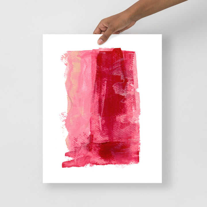 Pink & Red Abstract Art