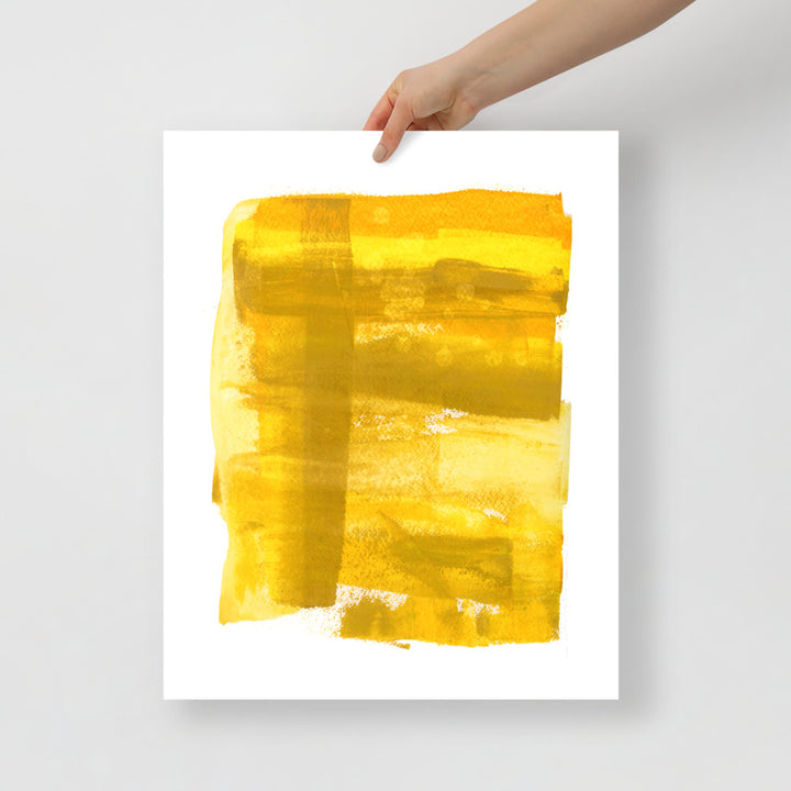 Yellow Watercolor Abstract Art Print