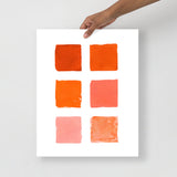 Orange Color Palette Art Print
