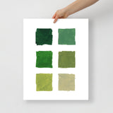 Green Color Palette Art Print