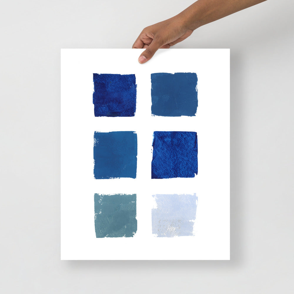Blue Color Palette Art Print