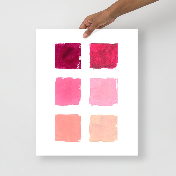 Pink Color Palette Art Print