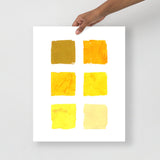 Yellow Color Palette Art Print