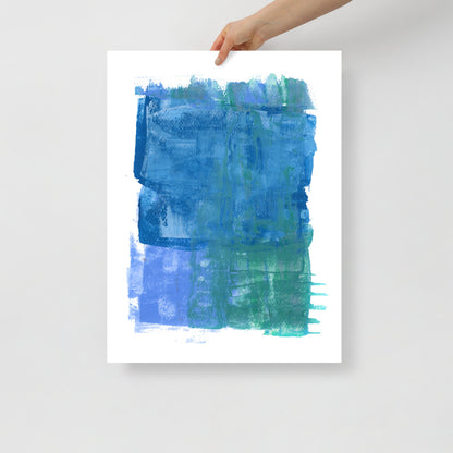 Blue Abstract Watercolor Art Print