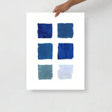Blue Color Palette Art Print