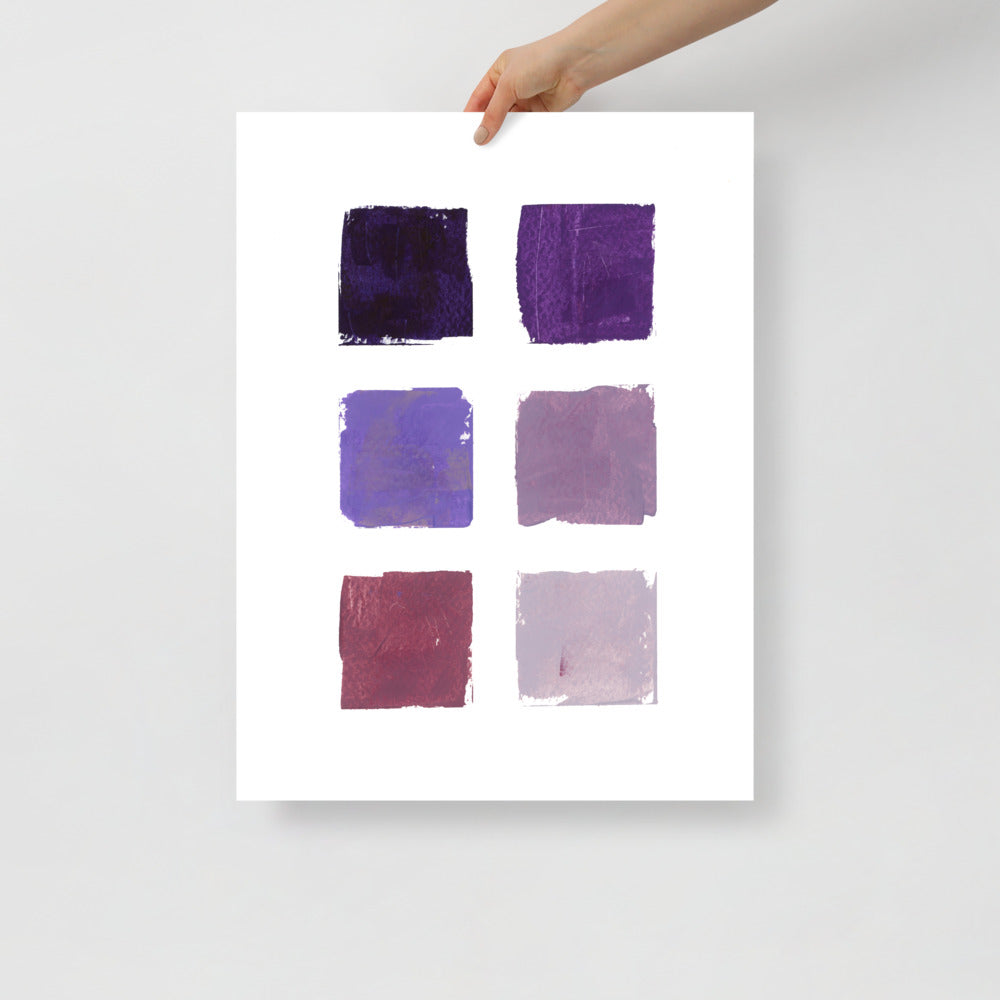 Purple Color Palette Art Print