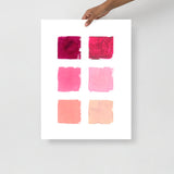 Pink Color Palette Art Print