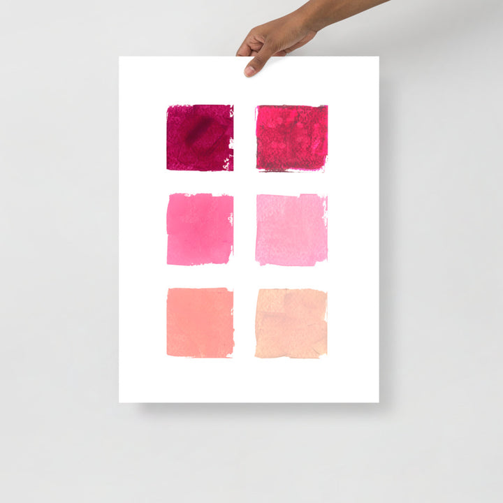 Pink Color Palette Art Print