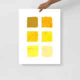 Yellow Color Palette Art Print