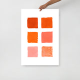 Orange Color Palette Art Print