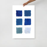 Blue Color Palette Art Print