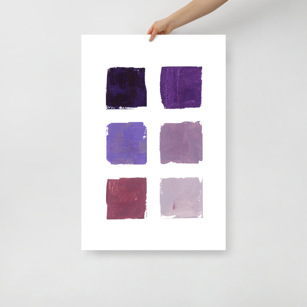 Purple Color Palette Art Print