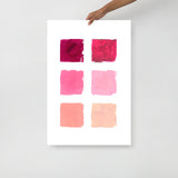 Pink Color Palette Art Print