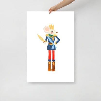 The Nutcracker Mouse King Watercolor Art Print