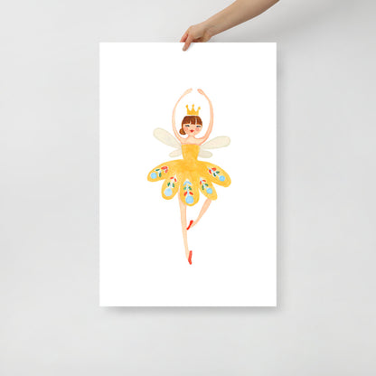 The Nutcracker Sugar Plum Fairy Watercolor Art Print