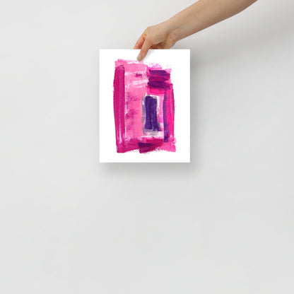 Pink and Purple Watercolor Abstract Art Print