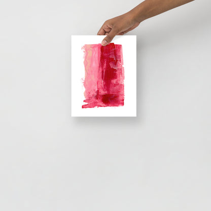 Pink & Red Abstract Art