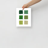 Green Color Palette Art Print