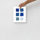 Blue Color Palette Art Print