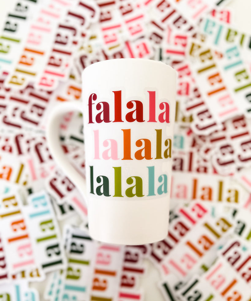 colorful fa la la vinyl sticker