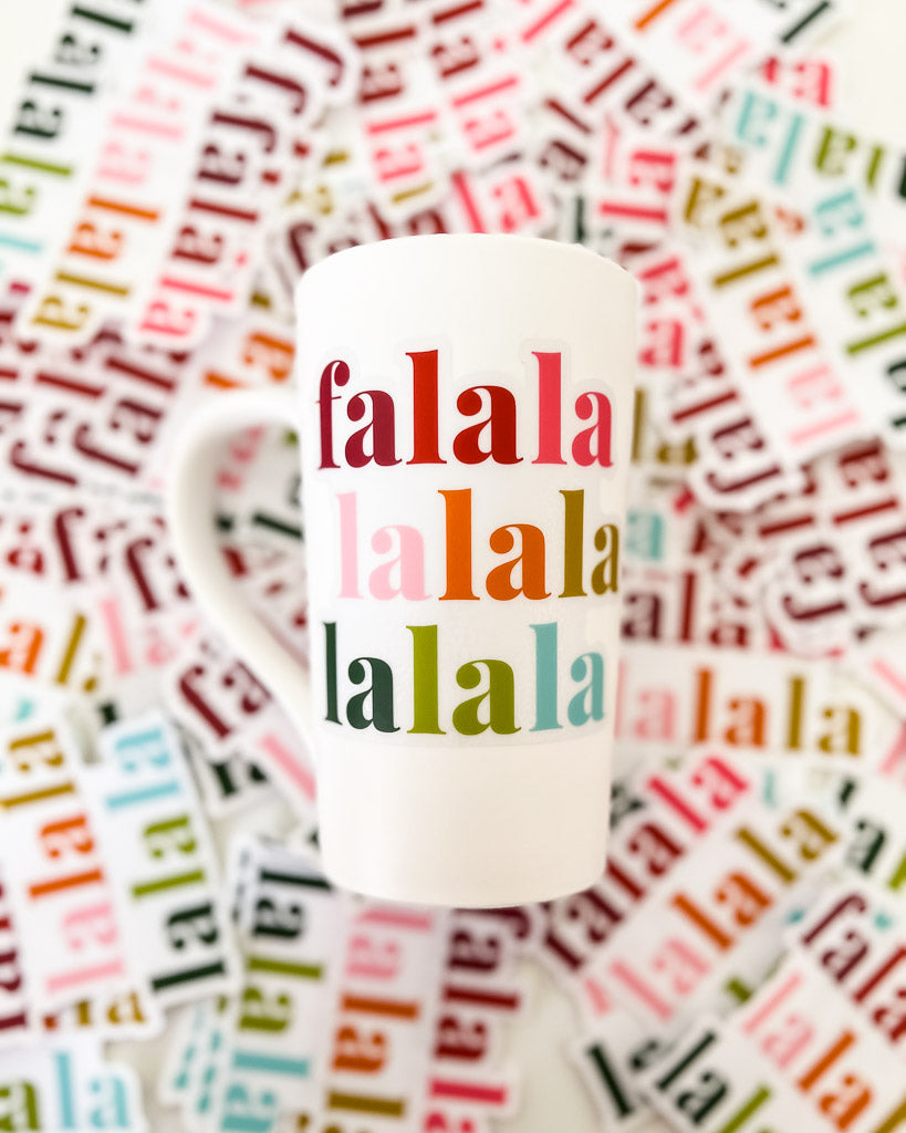 colorful fa la la vinyl sticker