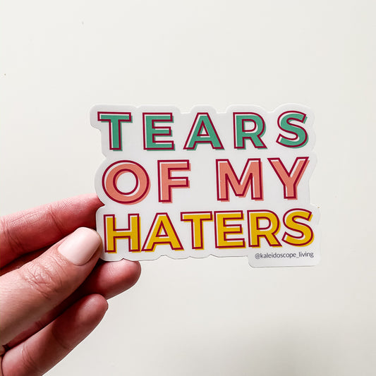 Tears of My Haters Block Font Sticker